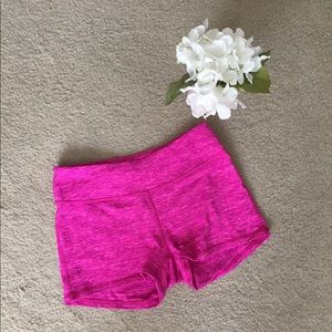 Pink workout shorts